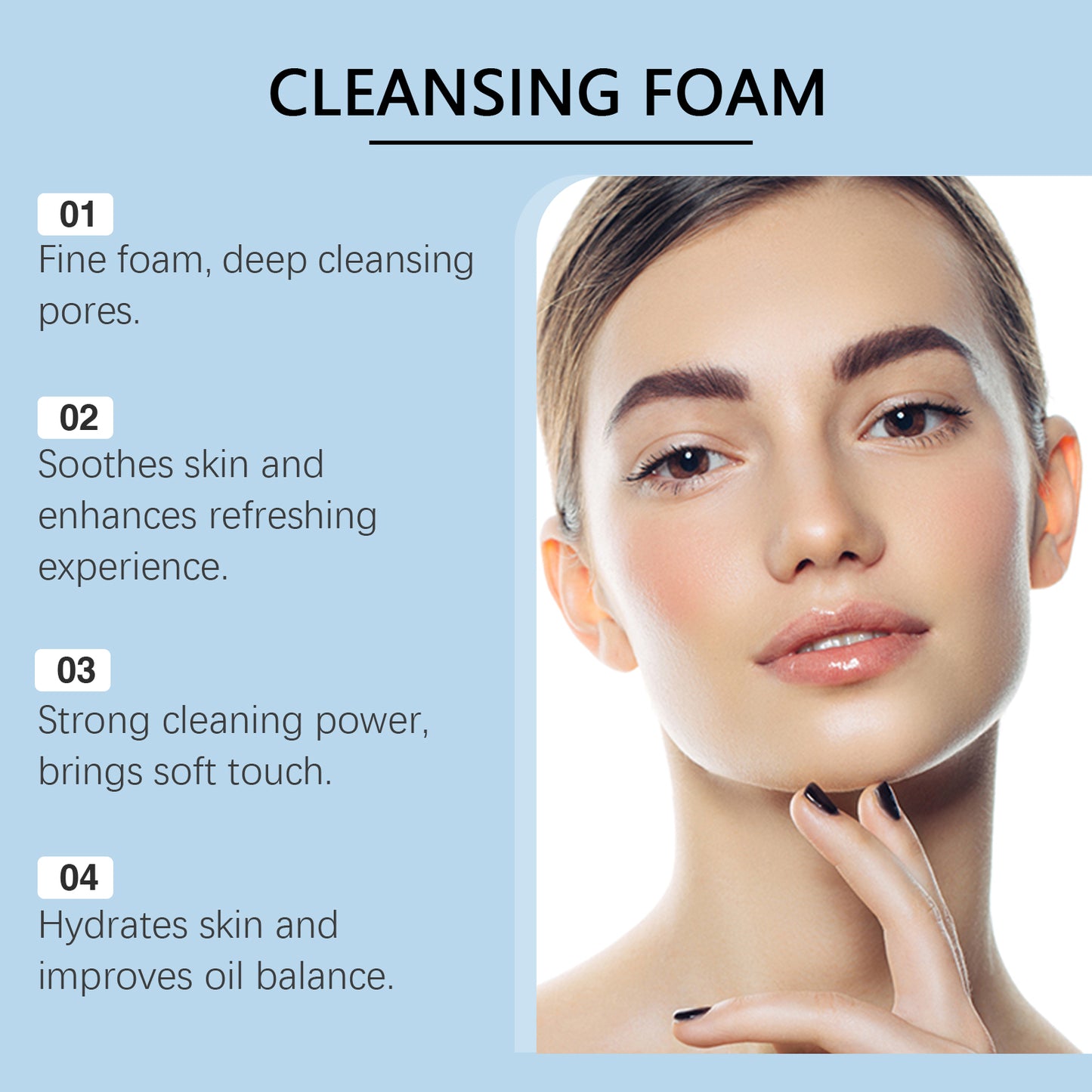 Jaysuing Salicylic Acid Facial Cleanser, Delicate Pore Mildly Remove Acne Moist Skin Moisturizing Cleansing