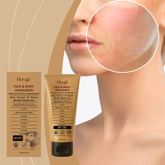 Hoygi Tallow Light Protective Cream, Uv Protection Body Skin Moisture Isolation Summer Outdoor Protective Cream