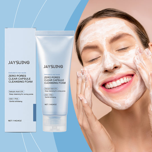 Jaysuing Salicylic Acid Facial Cleanser, Delicate Pore Mildly Remove Acne Moist Skin Moisturizing Cleansing