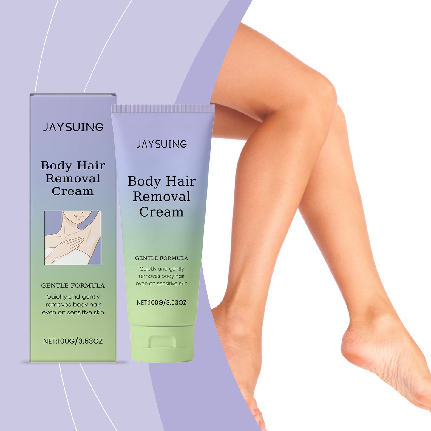 Jaysuing The Body Hair Removal Cream, Gently Removes Hair, Cleanses And Soothes The Skin, Making It Moist, Smooth And Convenient For Hair Removal Care