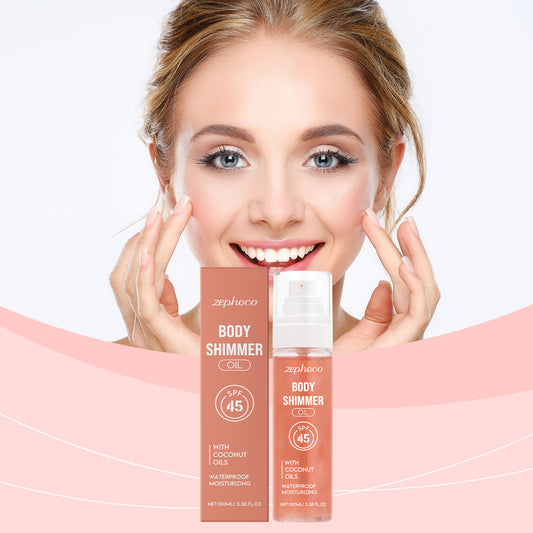 zephoco Flash Protective Body Oil, Moisturizing And Brightening Skin Tone, Uv Isolation Care Oil