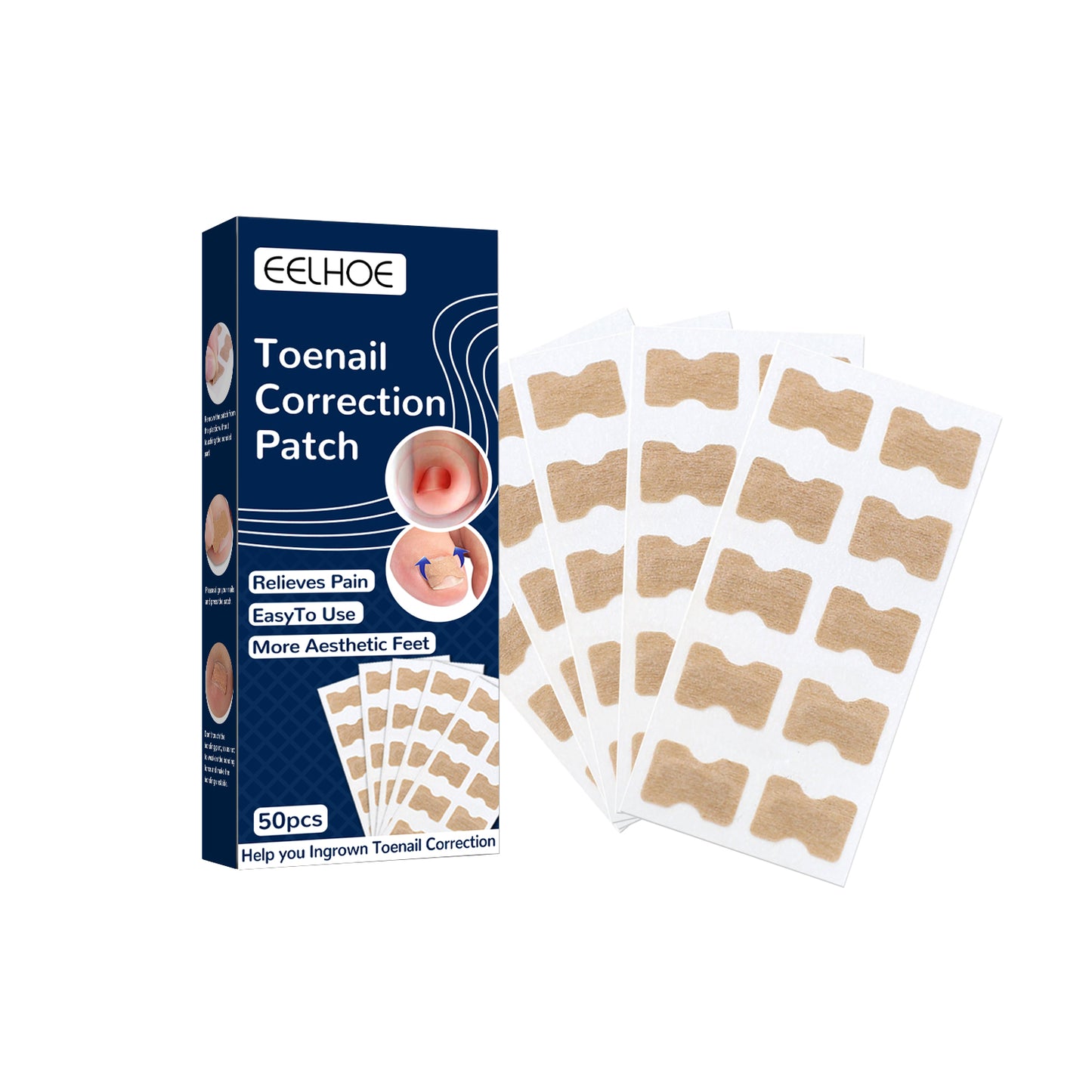 EELHOE Nail Correction Patch, Nail Insert Correction And Repair Toe Manicure Nail Patch