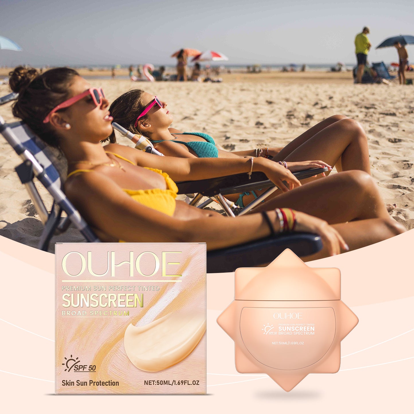OUHOE Moisturizing And Protective Cream, Summer Outdoor Mild Moisturizing Moisturizing Light Non-Sticky Isolation Protection Cream