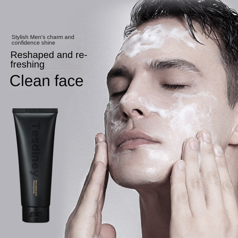 Oil Control Acne Removal Blackhead And Pore Shrinking Facial Cleanser For Men